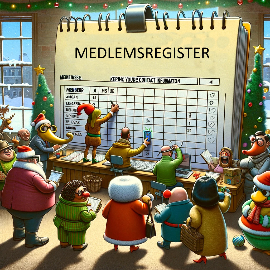 Oppdatert medlemsregister til jul